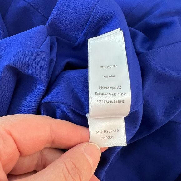 Aiden Mattox royal blue off the shoulder side slit sheath dress size 2 - Picture 13 of 14